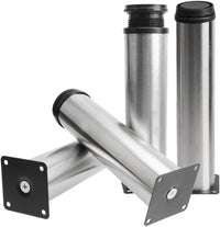 4 PCS Adjustable Furniture Legs Replacement Support Feet for Sofa Table Chair â Silver