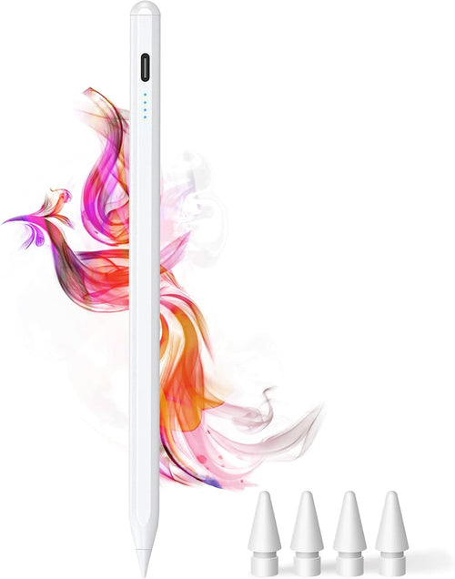 Stylus Pen for iPad 9th&10th - Type-c Charging Magnetic Pencil with Palm Rejection Stylus Pen Compatible with ï¼2018-2023ï¼Apple iPad 6/7/8/9/10ï¼iPad Air 3/4/5ï¼iPad Mini 5/6, iPad Pro 11"/12.9"ï¼Whiteï¼