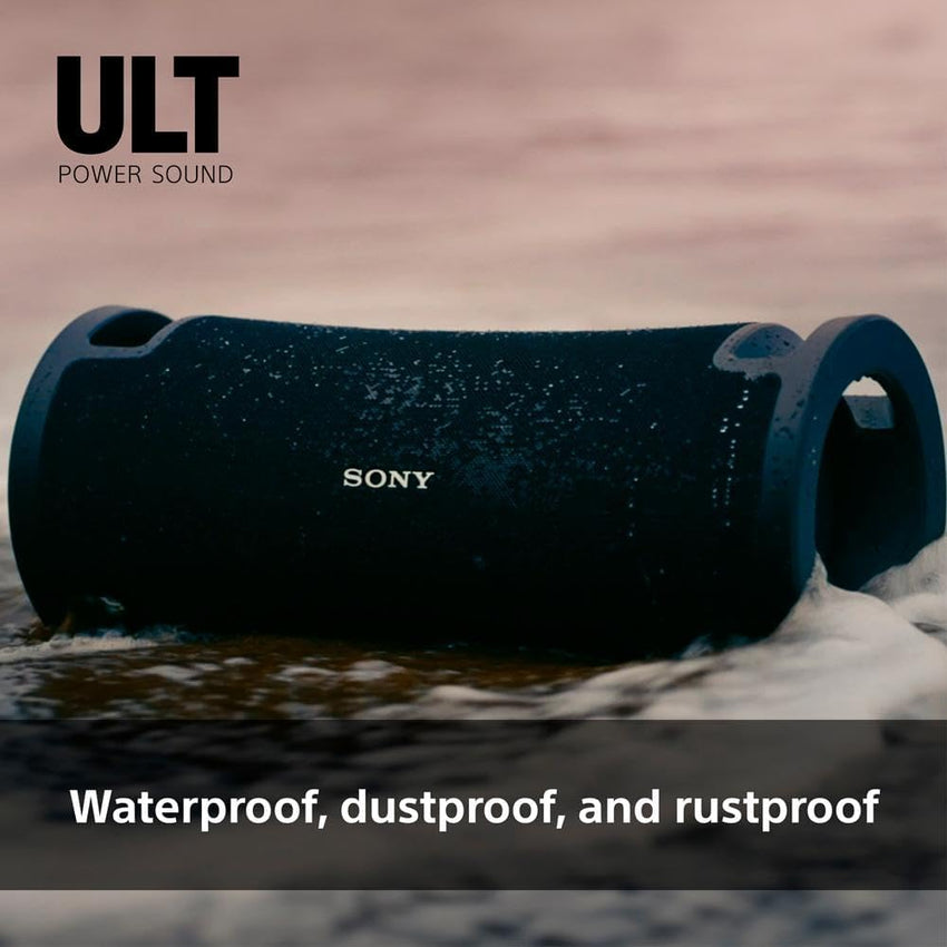 Sony ULT FIELD 7 - Wireless Bluetooth Portable Speaker with ULT POWER SOUND, Ultimate Deep BASS, X Balanced Speaker, 30 HR Battery, IP67, Waterproof, LED Lighting, Mic, Guitar Input - Black