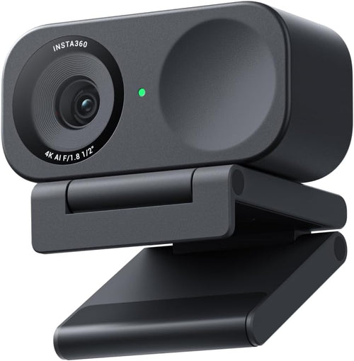 Insta360 Link 2C Standard Bundle Graphite Black - 4K Webcam for PC/Mac, 1/2" Sensor, Auto Framing, HDR, AI Noise-Canceling Mic, Gesture Control for Streaming
