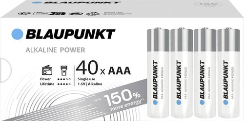 BLAUPUNKT AA alkaline batteries, pack of 8, best for wall clocks, TV remote controls, LR6BPO/8CB