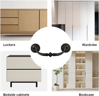 Kitchen Door Pull Handle Retro Design â Black