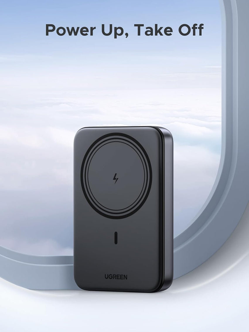 UGREEN Nexode Magnetic Wireless Power Bank Fast Charging, 10000mAh MagSafe-Compatible Portable Charger PD 20W USB-C Battery Pack Compatible with iPhone 16/15/14/13/12 Plus/Pro/Pro Max/Mini