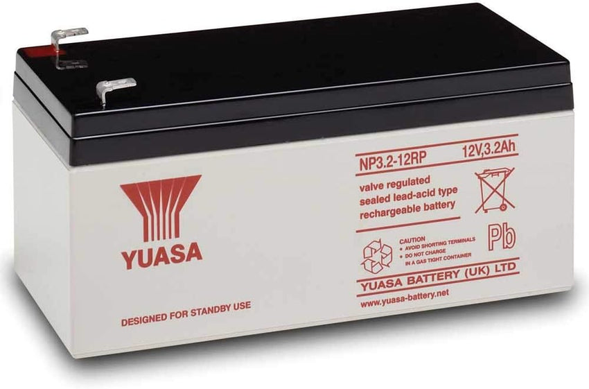 Yuasa NP3.2-12 12V Lead Acid Battery, UPS Backup Alarm and Emergency Battery (Pack of 1)