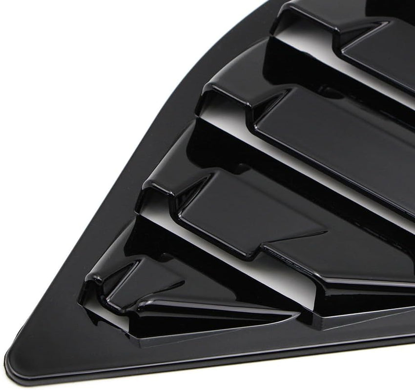 Rear Side Window Louvers Racing-Style ABS Quarter Panel Air Vents â Glossy Black Ford Focus MK3 (2012â2018)