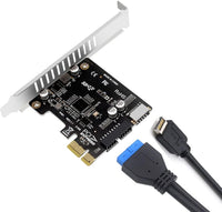PCI-E to USB3.0 Type-E Front Panel Internal Expansion Card 5G PCI Express X4 X8 X16 to USB3 19P Type C Front Adapter pcie type c adapter