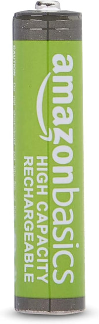 Amazon Basics 8-Pack Rechargeable AAA NiMH High-Capacity Batteries, 850 mAh, 1.2V, Recharge up to 500x Times, Pre-Charged