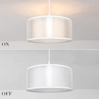 2 Tier Ceiling Light Shade Modern White Lampshade 30 cm