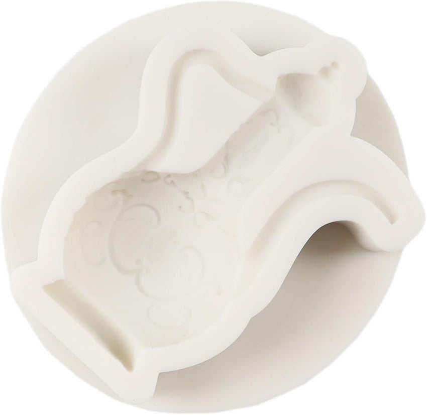 Silicone Teapot Moulds Set of 4 Tea Cup Fondant for Cake Decoration â Multi-colour