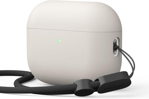 elago Liquid Hybrid Case Compatible with AirPods Pro 3 Case Cover - Triple Layer Protection, Strap Included, Wireless Charging, Shock Resistant (Stone)