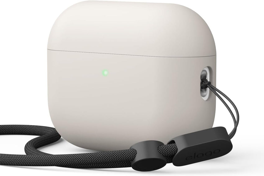 elago Liquid Hybrid Case Compatible with AirPods Pro 3 Case Cover - Triple Layer Protection, Strap Included, Wireless Charging, Shock Resistant (Stone)