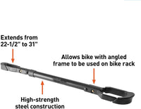 Bike Frame CrossÃÂ¢ÃÂÃÂBar Converter Adjustable Rack Adapter Bar ÃÂ¢ÃÂÃÂ Black