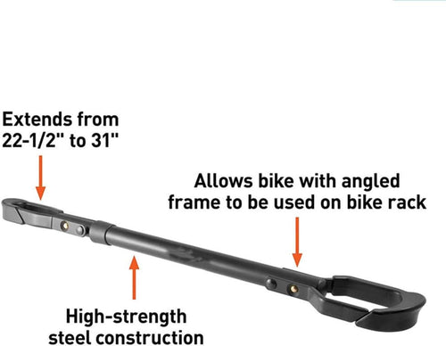 Bike Frame CrossÃÂ¢ÃÂÃÂBar Converter Adjustable Rack Adapter Bar ÃÂ¢ÃÂÃÂ Black