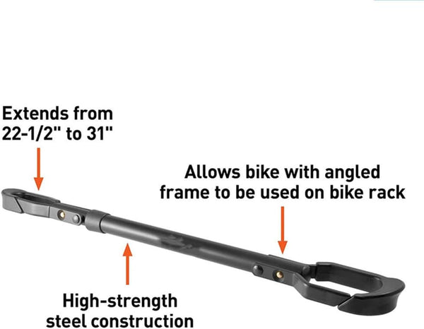 Bike Frame CrossÃÂ¢ÃÂÃÂBar Converter Adjustable Rack Adapter Bar ÃÂ¢ÃÂÃÂ Black
