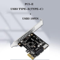 PCI-E to USB3.0 Type-E Front Panel Internal Expansion Card 5G PCI Express X4 X8 X16 to USB3 19P Type C Front Adapter pcie type c adapter