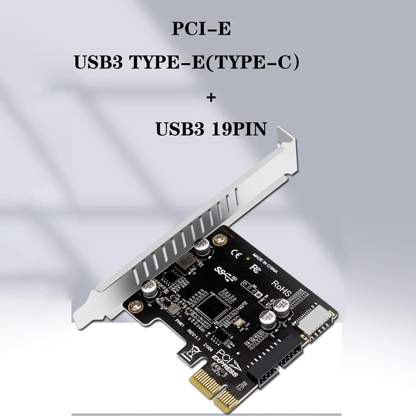 PCI-E to USB3.0 Type-E Front Panel Internal Expansion Card 5G PCI Express X4 X8 X16 to USB3 19P Type C Front Adapter pcie type c adapter