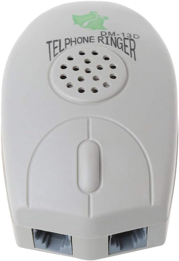 smallJUN Amplifier Landline Phone Bell Ringer Extra Loud Telephone Ring For The Old Elder Phone Bell Ringer Beige