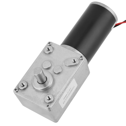 12V 200RPM 5840-31ZY Geared Motor Self-locking Permanent Magnet DC Turbo Worm Reduction Motor Gearbox for Electrical Appliances