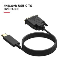 UPGROW USB-C to DVI Cable - 4K@30Hz Thunderbolt to DVI Cable, 6FT USB Type-C to DVI Female, Support 2017-2020 MacBook Pro, Surface Book 2, Dell XPS 13, Galaxy S10