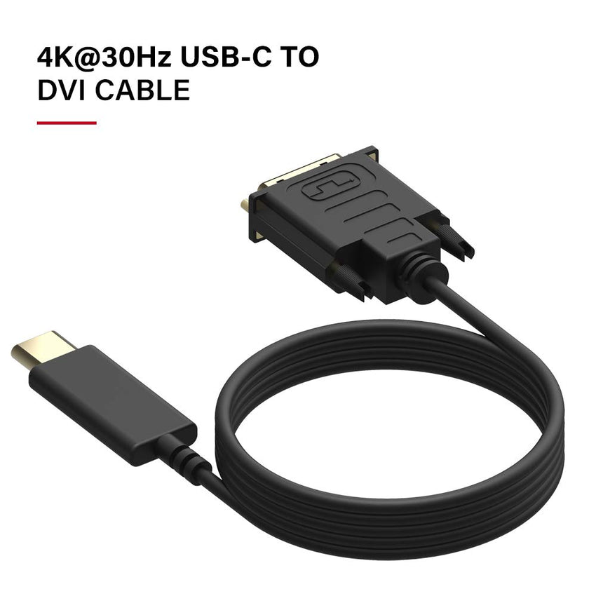UPGROW USB-C to DVI Cable - 4K@30Hz Thunderbolt to DVI Cable, 6FT USB Type-C to DVI Female, Support 2017-2020 MacBook Pro, Surface Book 2, Dell XPS 13, Galaxy S10