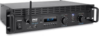 Pyle Bluetooth Stereo Amplifier - 2000W Home Audio Receiver with XLR/TRS Inputs, Rack Mount, Cooling Fans - Surround Sound Amp for Home Theatre, DJ, Studio, AV Systems