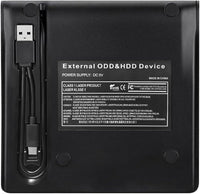 ZZOSRDR External CD DVD Drive, Type-C & USB 3.0 Portable Optical DVD Drive, CD DVD Player RW Writer Burner Reader for Laptop, Desktop, PC, Mac, IOS, Windows 11/10 / 8/7 / XP/Linux/Vista
