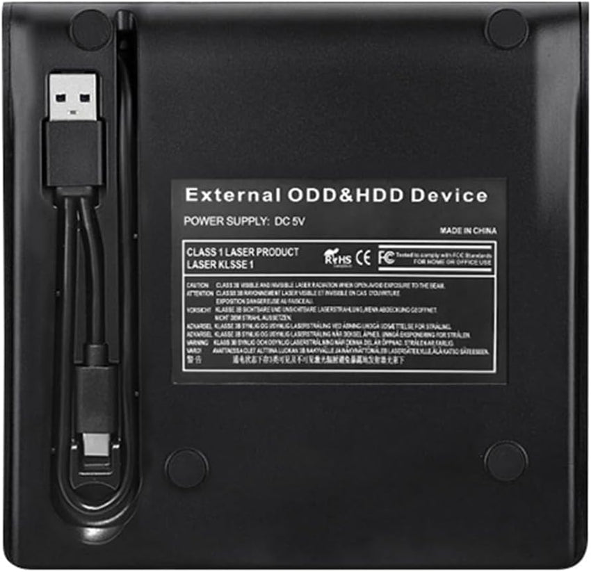 ZZOSRDR External CD DVD Drive, Type-C & USB 3.0 Portable Optical DVD Drive, CD DVD Player RW Writer Burner Reader for Laptop, Desktop, PC, Mac, IOS, Windows 11/10 / 8/7 / XP/Linux/Vista
