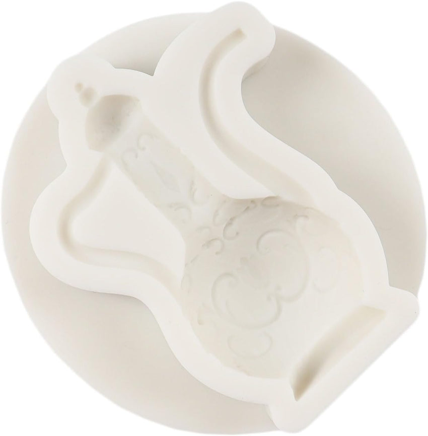 Silicone Teapot Moulds Set of 4 Tea Cup Fondant for Cake Decoration â Multi-colour