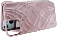 W7ETBEN iPhone 14 Wallet Case, iPhone 13 Case with Kickstand Built-in Mirror Shockproof Card Holder Cover for Apple iPhone 14 (2022) 6.1" /iPhone 13 (2021) 6.1 Inch (Rose Gold)