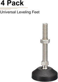 Leveling Feet Adjustable Swivel Levelers 4-Pack â Nylon Black