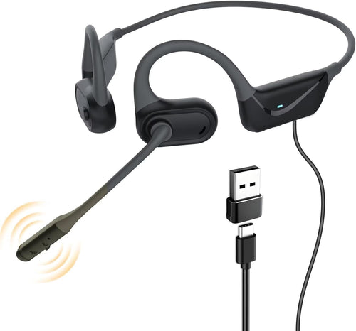 SANOTO Bone Conduction Headphones Bluetooth 5.3 Open Ear Headphones IPX7 Waterproof Sweatproof Bone Conduction Headphone Sports for Runners Bicycle Cycling Fitness