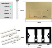 Geberit Dual Flush Plate Compatible with Sigma 01/20/30/50 UP300 UP320 Gold