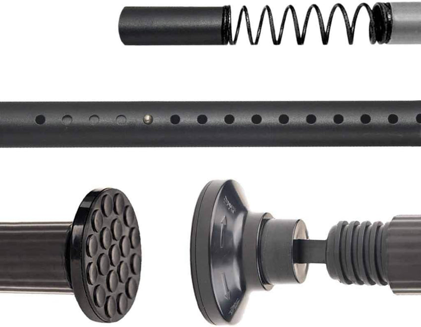 92cm-127cm Long Tension Curtain Rod, No Drilling Extendable Stainless Steel Curtain Pole for Windows and Bathroom,Telescopic Shower Curtain Rod, Room Divider