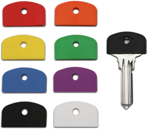 Set of 8 Coloured Large Square Headed Identifying Key caps for Yale Keys ...