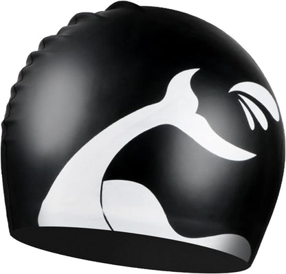 Adult Waterproof Swimming Cap Elastic Silicone Swim Hat for Long Hair â Extra Large