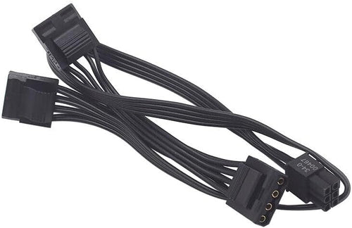 lilila-ree for Corsair Modular Power Supply 6 Pin Male to 3X 4 Pin Molex Female Hard Drive Power Adapter Cable for BTC Mining Riser Card 20-in