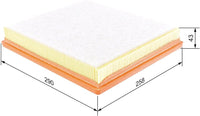 Bosch Car Air Filter S0244 Moisture-Resistant High Tensile StrengthOE Fit
