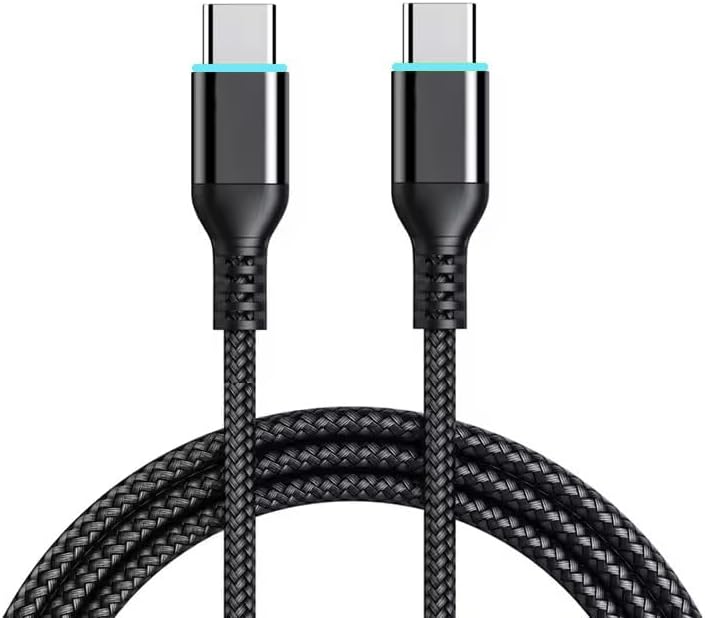 OWLMATIC LED 100W Type-C to Type-C [MFI Certified.] Data Cable,2.2 meter, Faster Charging and Faster Data Transfer, Transfer Music FASTER (For apple Devices)
