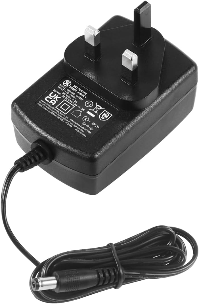 Security-01 AC to DC 24V 1.5A Power Supply, Plug UK 5.5mm x 2.1mm with Selectable 5.5mm x 2.5mm, 3.5mm x 1.35mm Connector Tips