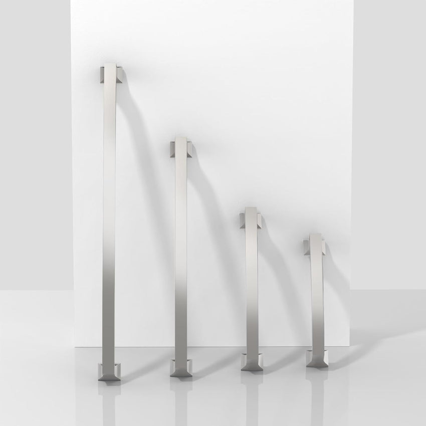 Cabinet Pulls 10-Pack Brushed Zinc Alloy 160mm Handles Satin Nickel