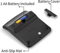 Desktop Calculators Solar & Battery Power 12 Digit Large LCD Display with Included AA Battery Power for Business Office School Home(classic black)