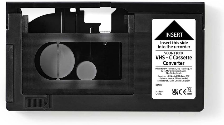 Nedis VHS Converter - Conversion: VHS-C to VHS - Plug and Play - Black