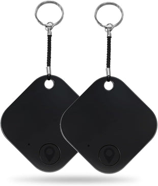 Air Tags-2 Pack Tracker Tag Work with Apple Find My (iOS Only), Loud Sound, Replaceable Battery, Item Finder for Keys/Luggage/Backpack/Suitcase/Wallet, Black