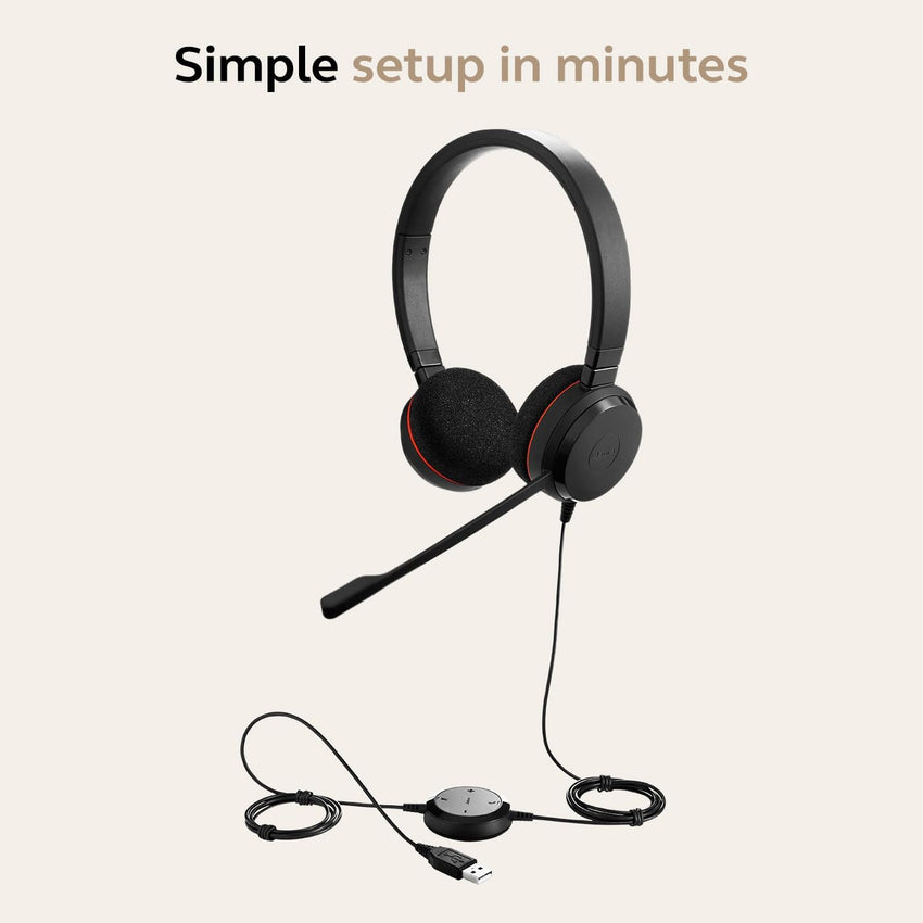 Jabra Evolve 20 MS Stereo Kits Oreillette USB