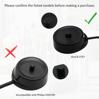 Replacement for Oral B Toothbrush Charger UK Compatible with Braun Toothbrush Charger Oral-B Model 3708 3710 3756 3764 3765 3766 3767 3771 3772 4729 4736 Oral-B Pro IO3 IO4 IO5 IO6 Vitality Genius X