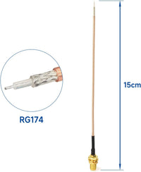 Bingfu 868 Mhz LoRa Antenna 5dBi SMA Male Antenna with Magnetic Base 2M RG174 Cable Compatible with Arduino SIM868 GSM GPRS GPS Module Homematic CCU3 CCU2 CCU1 Radio Module LoRa Module