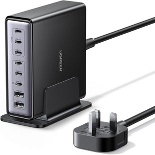 UGREEN USB C Charger 200W 8-Port Charging Station GaN Fast Charger Plug PD 100W Laptop Desktop Charger Support PPS Compatible with MacBook Pro/Air, iPhone 17 Pro/Air/17/16, Galaxy Series, etc