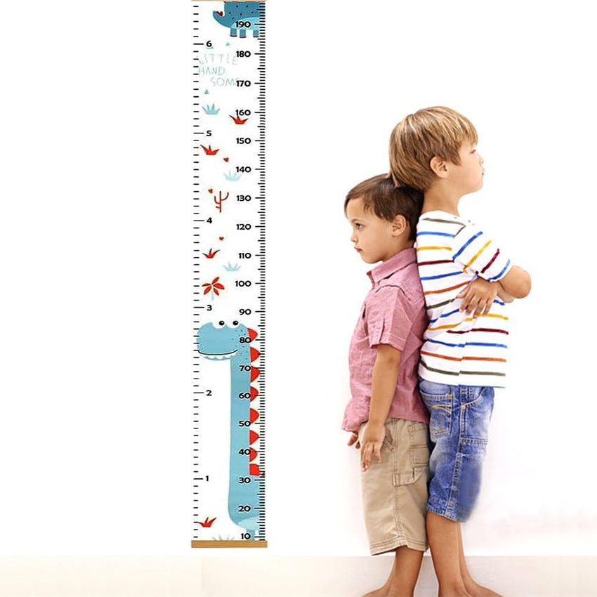 Kids Height Wall Chart Removable Canvas Ruler for Nursery â Dinosaur