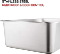 Extra Large Stainless Steel Litter Box Odourless Easy Cleaning â 28x20x6 inch