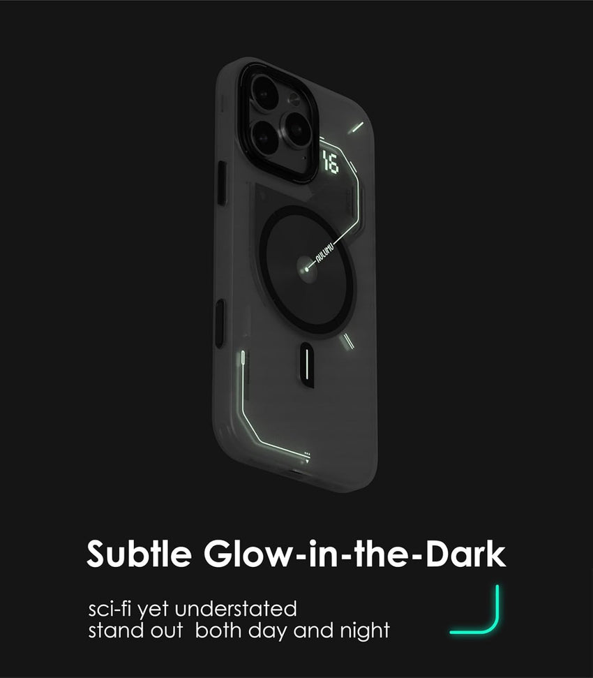 Aulumu A16 for iPhone 16 Pro Magnetic Thermal Case | IMD Technology | Compatible with Magsafe | Translucent Gray